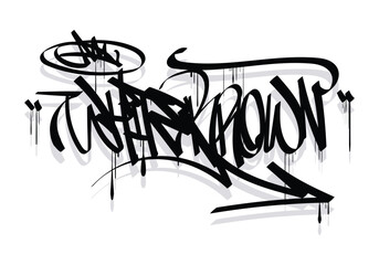 WHITE BROWN graffiti tag style design