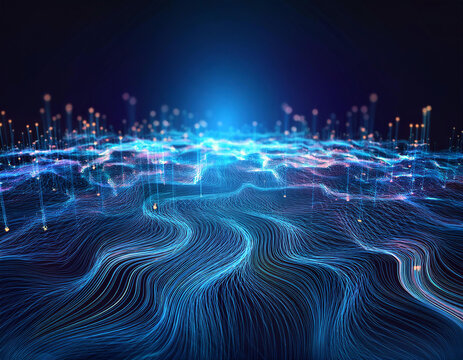 Abstract Data Background with Artificial Intelligence