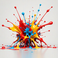 abstract background with colorful splashes
