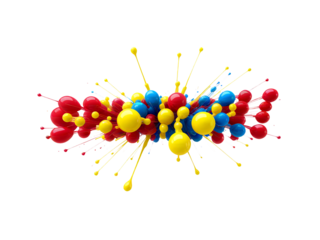 isolated "SPLATCH!" Onomatopoeia hidden in a colorful splashy explosion, transparent background