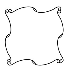 Vintage swirl frame border