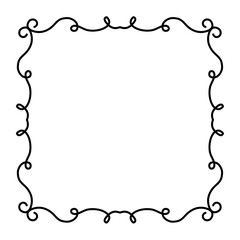 Vintage swirl frame border