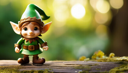 Close-Up of an Elf Figurine or Character