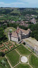 drone photo Virieu castle france europe