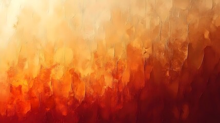 Fototapeta premium An abstract painting featuring warm hues of orange, red, and gold, creating a harmonious gradient that evokes feelings of warmth and tranquility.