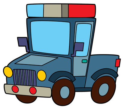 recommend clip art: Coloring page off road police car vehicle coloring page isolated illustration for children