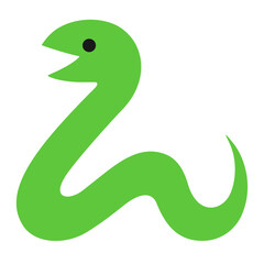 Fototapeta premium 緑のヘビのイラスト