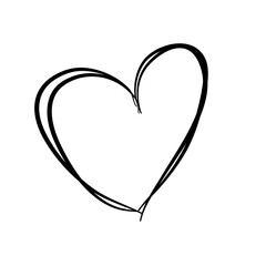 vector sketch love hand drawn shapes