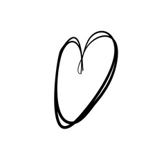 vector sketch love hand drawn shapes