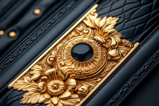 Gothic-inspired ruler with dark engravings and ornate details, capturing the elegance and mystery of a vintage measuring tool, symbolizing tradition and elegance