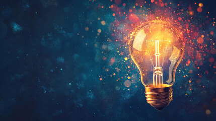 illustration of innovative idea concept bulb.ai generative