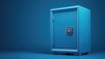 Safe on color background symbolizing security and protection