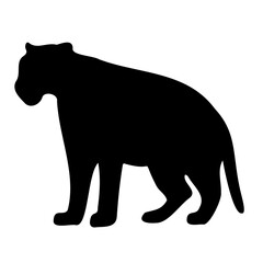 Panther silhouette on transparent background