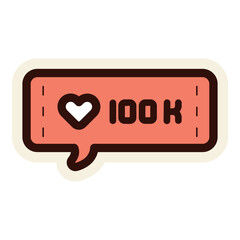 100k social media followers sticker