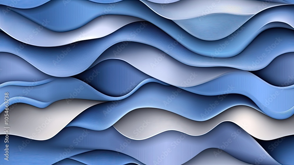 Poster glowing waves of blue and gold flow dynamically across a dark background, creating a mesmerizing abs