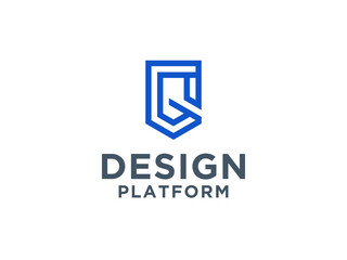 Initial Letter G with Line Icon inside.