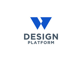 Initial Letter W Logo. Geometric Shape isolated on White Background. Usable for Business and Branding Logos.