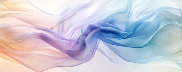 Obraz premium Abstract flowing colorful fabric on white background