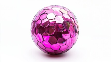 Glittering Disco Ball Isolated on White Background