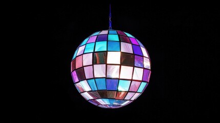 Obraz premium Glittering Disco Ball Isolated on White Background