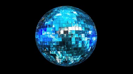 Obraz premium Glittering Disco Ball Isolated on White Background