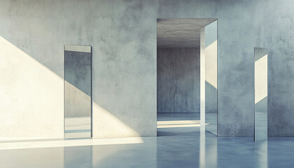 Obraz premium Minimalist and unique interior design in the house