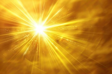 Fototapeta premium Golden Rays of Light and Glittering Dust in a Heavenly Abstract Background.