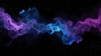 Obraz premium blue and purple fire abstract black background.