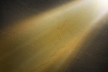 Ray of bright divine light in darkness