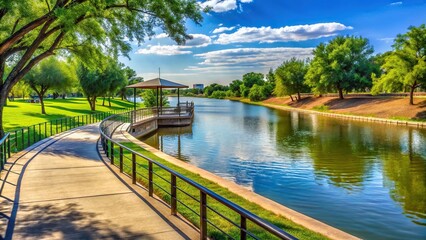 Scenic view of Concho Riverwalk at Bosque Point