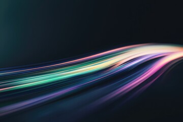 Vibrant Neon Blending from Green to Purple, smooth curves and flowing light