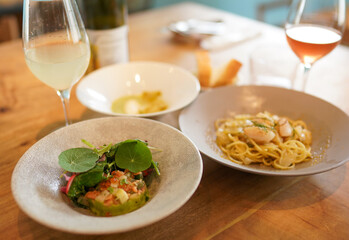 イタリアンレストランのランチ風景
