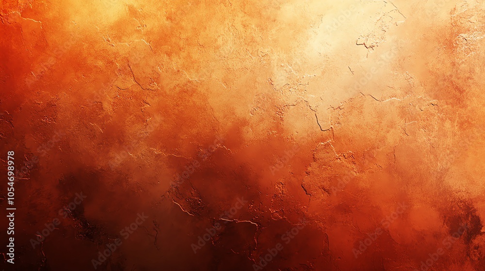 Poster abstract orange and brown textured background with light and dark areas.