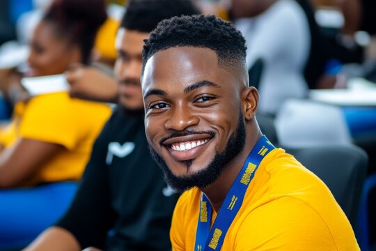 Networking event with established professionals discussing industry trends, symbolizing the importance of career connections and mutual respect, symbolizing camaraderie and growth