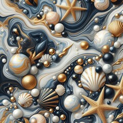 Abstract Ocean-Inspired Textures and Patterns