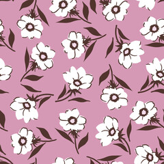 Beautiful Pink Spring Pattern with Floral Accents. Perfect for use in fashion, home decor, stationery, or seasonal branding. Ideal for projects celebrating the beauty of springtime renewal