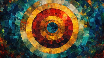 Fototapeta premium Colorful Circular Abstract Art Design