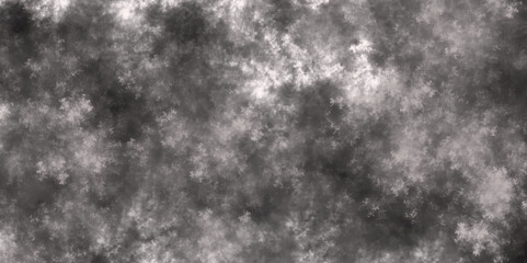 Abstract black and gray isolated cloud cumulus clouds. Gray aquarelle painted realistic fog or mist smoky textured canvas design. White and ash messy wall stucco texture background.	
