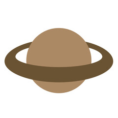 シンプルでかわいい土星のイラスト