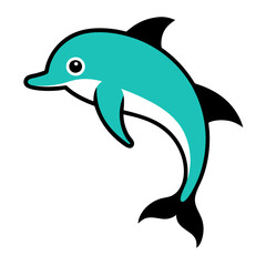 Obraz premium Playful Dolphin Vector Illustrations for Marine Life Enthusiasts
