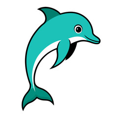 Obraz premium Playful Dolphin Vector Illustrations for Marine Life Enthusiasts
