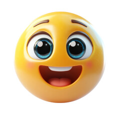 A vibrant three-dimensional emoji with a comical expression, featuring colorful elements and playful details that capture a sense of fun and amusement.