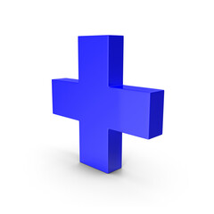 3D Medical Plus Icon for Healthcare, Medical Assistance Symbol, Hospital Cross, Health Care Icon, Medical Services Representation, Red Cross, Medical Aid, Health Support, Plus Sign for Medical Themes.