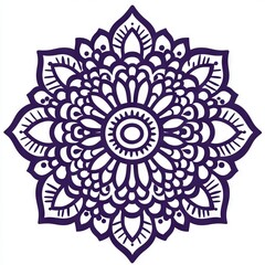 Intricate mandala design featuring floral patterns and circular elements.