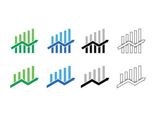 flat design accounting chart icon symbol vector on transparent background