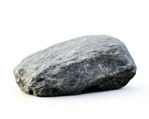 Obraz premium Isolated gray rock on white background.