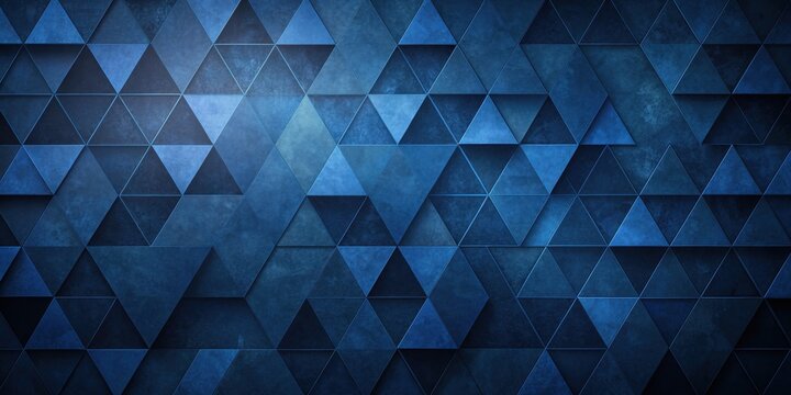 Abstract dark blue geometric pattern with triangular shapes and textured design, geometric, abstract, dark blue, pattern