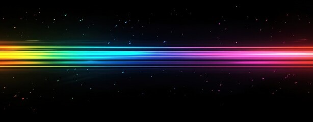 Vibrant Light Trails on a Dark Background