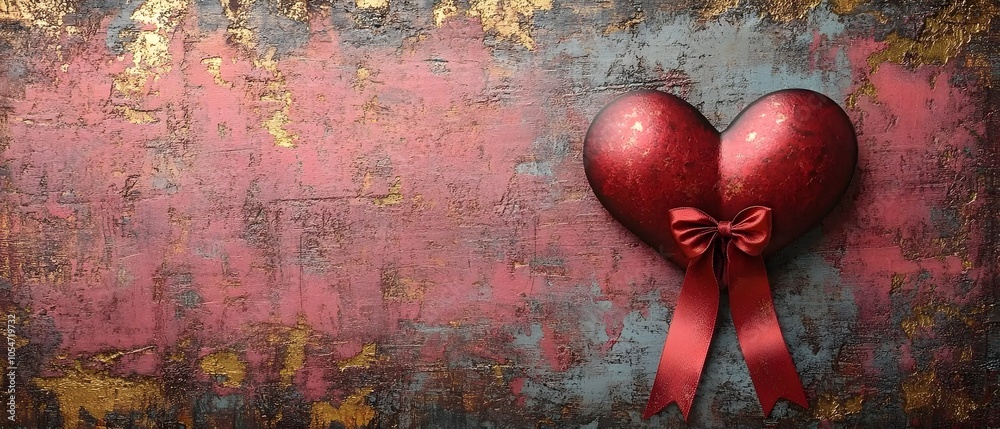 Aufkleber elegant and luxurious classic valentine s card design featuring a bright red ribbon tied in a beauti