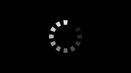 Animated loading wheel with loading text, Animation of a loading spinning load wheel.  Round loading bar icon animation, downloading process icon. Loading wheel animation.